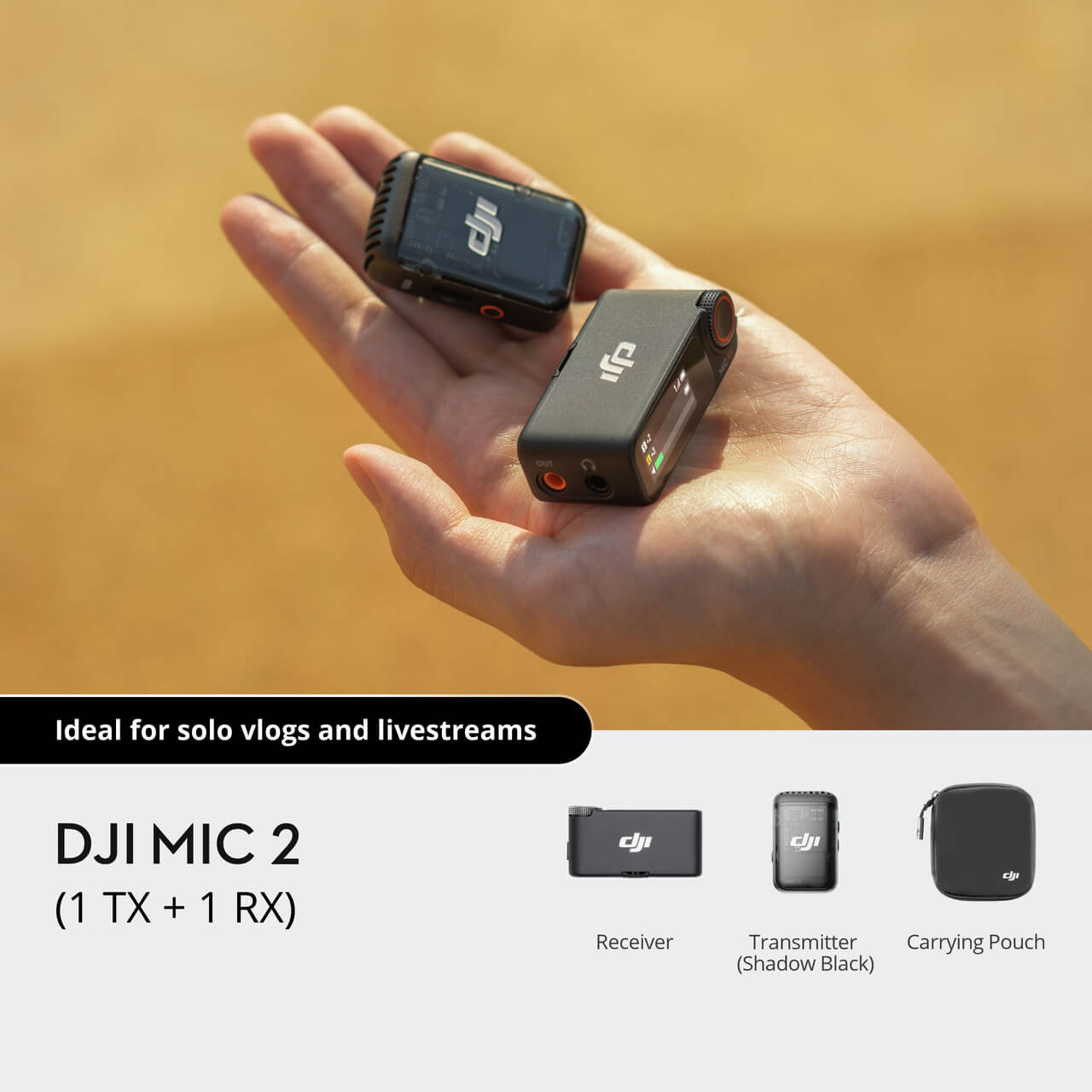 DJI Mic 2 (1 TX + 1 RX) (CE) - Refurbished - Afbeelding 2