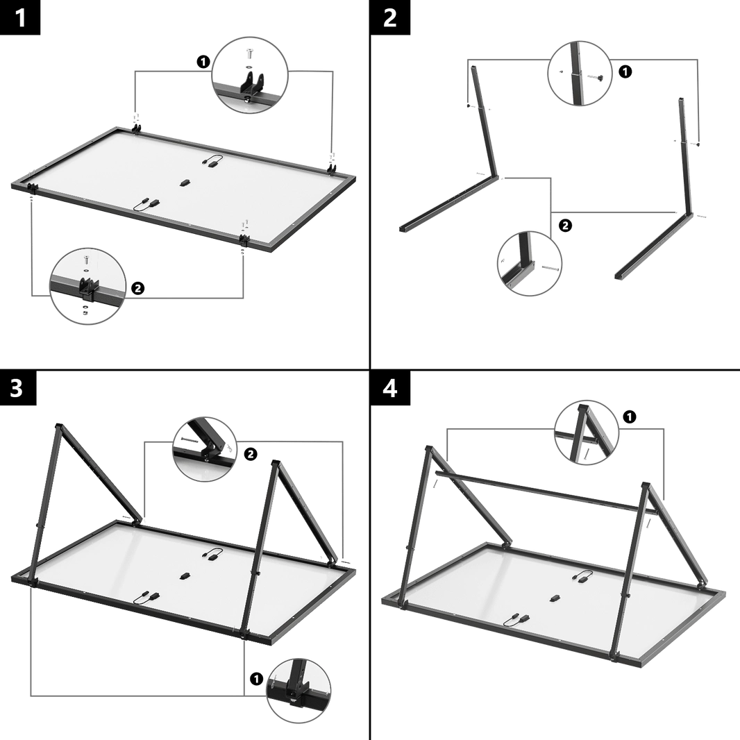 Product EcoFlow Adjust Grnd Susp Solar Bracket